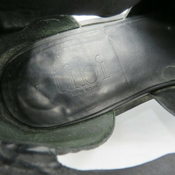 Tibi New York 37 FR 7 US Gail Cutout Black Leather Ankle Booties Boots Strappy - Picture 8 of 10